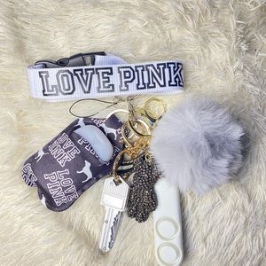 White Lanyard Keychain